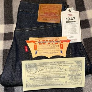 Levis x Tom Sachs 1947 501 XX Selvedge Jeans Made In Japan LVC Vintage 28X34 NWT